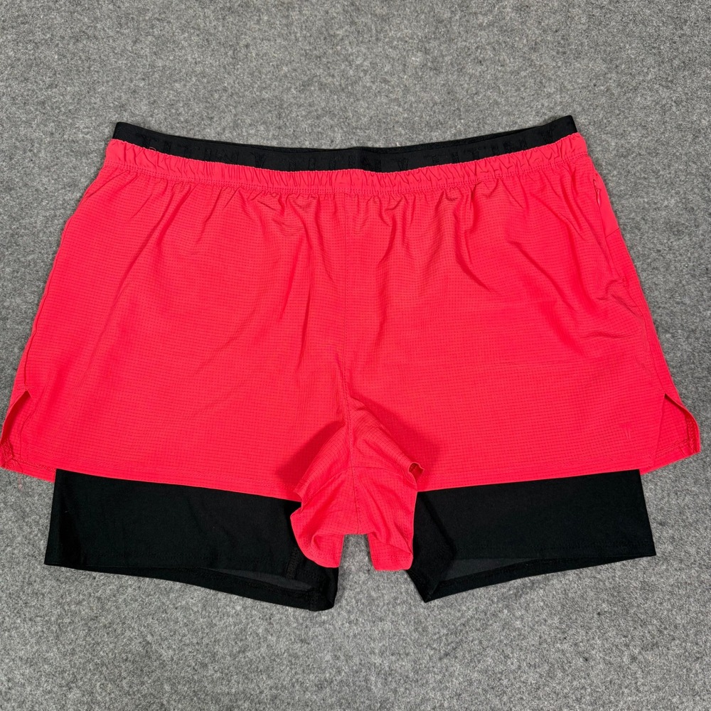 TITIN Womens 2-in-1 Running Shorts Red Black Compression Liner XL CWTWS24SH2687